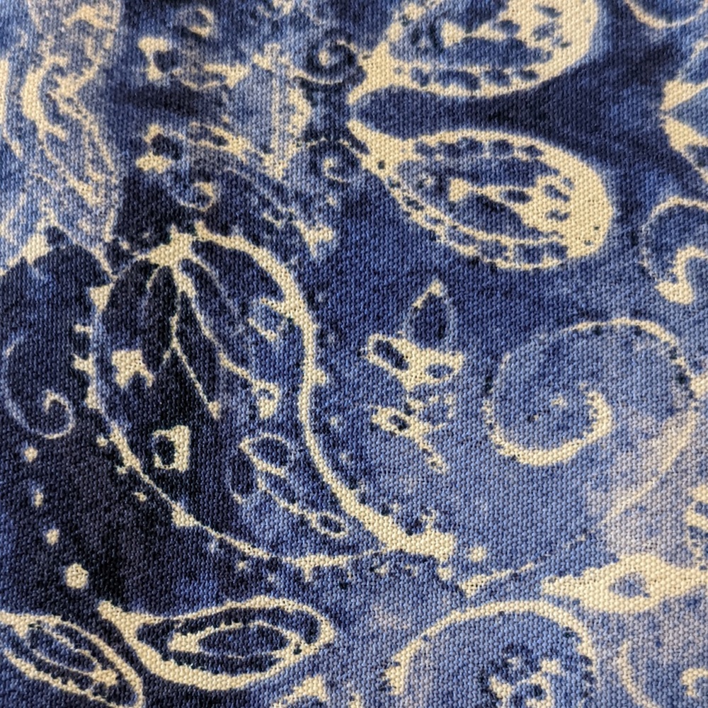 AQUA Dress Blue Paisley S/L Handkerchief hem NWT S - Picture 6 of 13